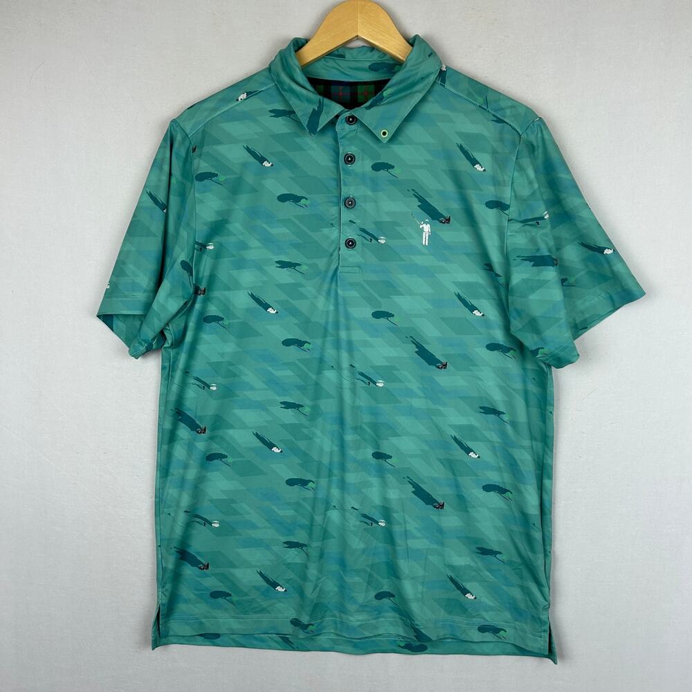 William Murray Golf Polo Shirt Short Sleeve Green Men's Size M
